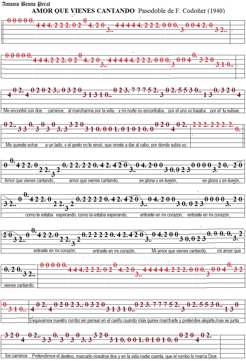 AMOR QUE VIENES CANTANDO 1
